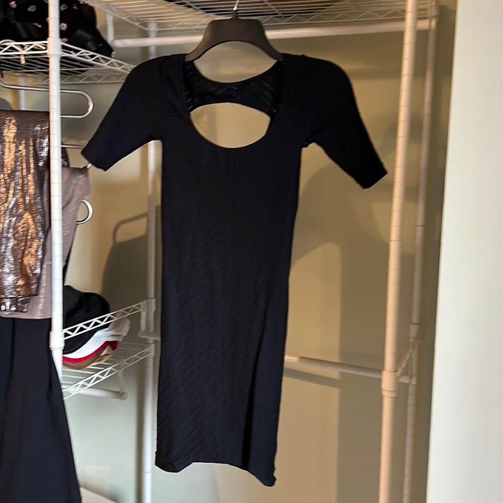 Black Bebe bodycon dress